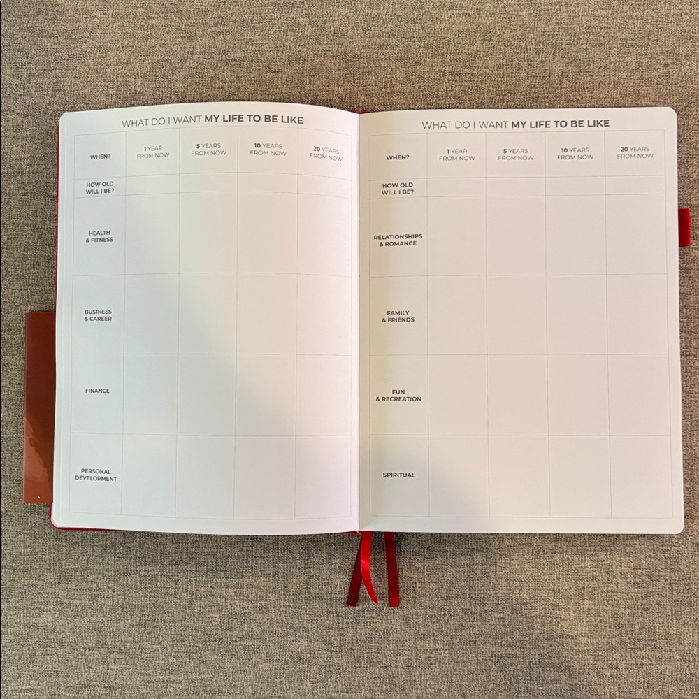 Clever Fox Planner PRO Hourly Weekly Planner - Red Leather 📕 - Picture 9 of 11